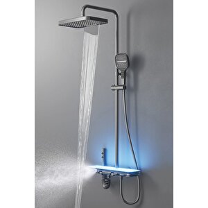 Akıllı Led Duş Seti Sistemi Isıya Göre Renk Değiştiren Ambiyans Aydınlatmalı Piayno Seti