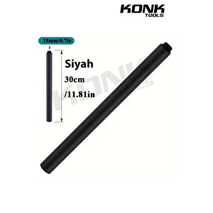 Piyano 30 Cm Uzatma Borusu Banyo Siyah Duş Seti Uzatma Borusu Tepe Duşu Duş Seti