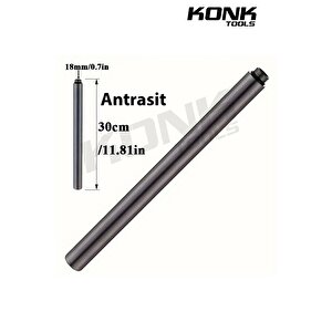 Piyano 30 Cm Uzatma Borusu Banyo Antrasit Duş Seti Uzatma Borusu Tepe Duşu Duş Seti