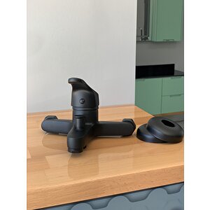 Siyah Banyo Bataryası Seti Sürgülü Set