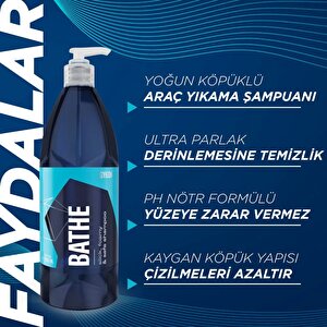 Gyeon Q²m Bathe Ph Nötr Cilalı Oto Şampuanı 1000 Ml Yüksek Konsantre Jel Araç Yıkama Köpüğü
