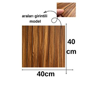 Kendinden Yapışkanlı Meşe Girintili 3d Akustik Esnek Lambiri 40cmx40cm Duvar Paneli Kağıdı Nw198