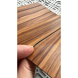 Kendinden Yapışkanlı Meşe Girintili 3d Akustik Esnek Lambiri 40cmx40cm Duvar Paneli Kağıdı Nw198