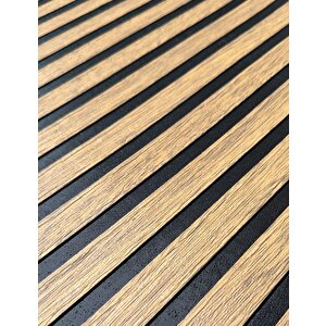 Pratik Yapışkanlı Kahverengi Akustik Esnek Lambiri 68cmx68cm Ofis Salon Ev Duvar Paneli Kağıdı Nw190