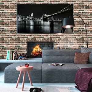 Kendinden Yapışkanlı 3d Tuğla Desen Sünger Duvar Paneli 70cmx70cm Karavan Salon Duvar Kağıdı Nw186