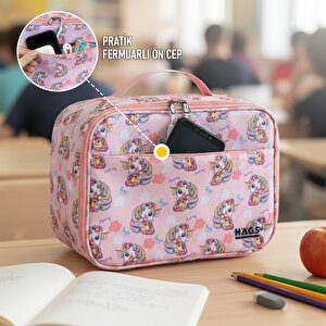 Haegs Çocuk Beslenme Çantası, I, Kreş Ve Okul İçin Küçük Öğrenci Öğle Yemeği Kutusu - Unicorn