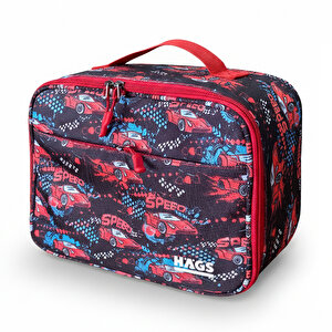 Haegs Çocuk Beslenme Çantası,  Kreş Ve Okul İçin Küçük Öğrenci Öğle Yemeği Kutusu - Speed Car