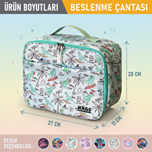 Haegs Çocuk Beslenme Çantası, I, Kreş Ve Okul İçin Küçük Öğrenci Öğle Yemeği Kutusu - Dino İsland