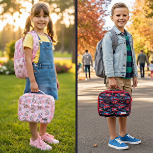 Haegs Çocuk Beslenme Çantası,  Kreş Ve Okul İçin Küçük Öğrenci Öğle Yemeği Kutusu - Adventure