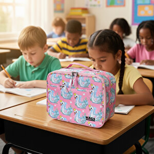 Haegs Çocuk Beslenme Çantası, I, Kreş Ve Okul İçin Küçük Öğrenci Öğle Yemeği Kutusu - Swan