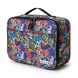 Haegs Çocuk Beslenme Çantası,  Kreş Ve Okul İçin Küçük Öğrenci Öğle Yemeği Kutusu - Graffiti Toys
