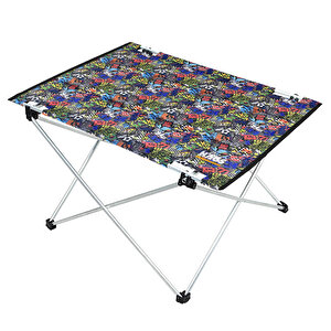 Haegs Ultralight Katlanır Kamp Masası,kompakt Roll Up Outdoor Kamp Masası Medium - Grafiti Toys
