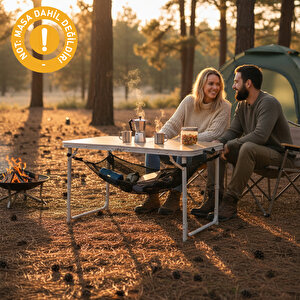 Haegs Masa Altı Saklama Filesi, Kamp Piknik Outdoor Için  Organizer Kese Hurç File - L - 70x30 Cm - Mavi