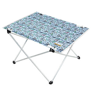 Haegs Ultralight Katlanır Kamp Masası,kompakt Roll Up Outdoor Kamp Masası Medium - Dino İsland