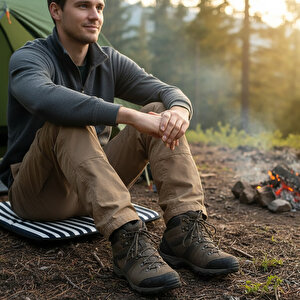 Haegs Outdoor Oturma Minderi, Kamp Matıtermal Oturma Minderi - Mavi Çizgili