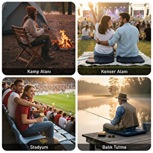 Haegs Outdoor Oturma Minderi, Kamp Matıtermal Oturma Minderi - Mavi Çizgili