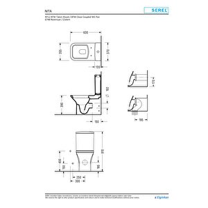 Nita Köşeli Duvara Sıfır Klozet + Rezervuar + İç Takım + Zenith Slim Yavaş Kapanan Kapak 4'lü Set