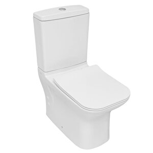 Nita Köşeli Kanalsız Duvara Sıfır Klozet + Rezervuar + İç Takım + Zenith Slim Yavaş Kapanan Kapak 4'lü Set