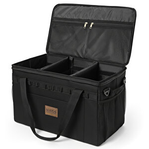 Haegs Araba Bagaj Organizer Çanta, Çok Amaçlı Termal Çanta,  Taktik, Yalıtımlı Soğutucu Yemek Taşıma Çantası, 45 Lt, Siyah
