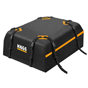 Haegs Araç Üstü Bagaj Çantası, Port Bagaj, Araç Üstü Tavan Çantası, Için (üst Rafı, Çıtası Olan Veya Olmayan) 415l (112 X 86 X 43cm) Siyah - Turuncu