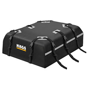 Haegs Araç Üstü Bagaj Çantası, Port Bagaj, Araç Üstü Tavan Çantası, Için (üst Rafı, Çıtası Olan Veya Olmayan) 570l (130 X 102 X 43cm) Siyah - Gri