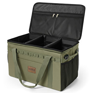 Haegs Araba Bagaj Organizer Çanta, Çok Amaçlı Termal Çanta,  Taktik, Yalıtımlı Soğutucu Yemek Taşıma Çantası, 45 Lt, Yeşil