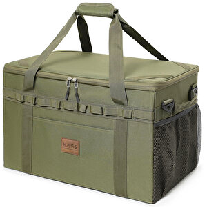 Haegs Araba Bagaj Organizer Çanta, Çok Amaçlı Termal Çanta,  Taktik, Yalıtımlı Soğutucu Yemek Taşıma Çantası, 45 Lt, Yeşil