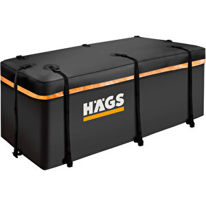 Haegs Araç Üstü Bagaj Çantası, Pickup Bagaj Içi Çantası, Için (üst Rafı, Çıtası Olan Veya Olmayan) 540l (150 X 60 X 60cm) Siyah - Turuncu