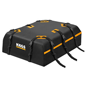 Haegs Araç Üstü Bagaj Çantası, Port Bagaj, Araç Üstü Tavan Çantası, Için (üst Rafı, Çıtası Olan Veya Olmayan) 570l (130 X 102 X 43cm) Siyah - Turuncu