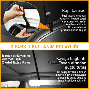 Haegs Araç Üstü Bagaj Çantası, Pickup Bagaj Içi Çantası, Için (üst Rafı, Çıtası Olan Veya Olmayan) 540l (150 X 60 X 60cm) Siyah - Gri