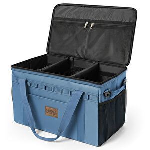 Haegs Araba Bagaj Organizer Çanta, Çok Amaçlı Termal Çanta,  Taktik, Yalıtımlı Soğutucu Yemek Taşıma Çantası, 45 Lt, Mavi