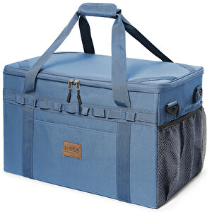 Haegs Araba Bagaj Organizer Çanta, Çok Amaçlı Termal Çanta,  Taktik, Yalıtımlı Soğutucu Yemek Taşıma Çantası, 45 Lt, Mavi