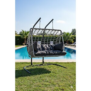 Liv Concept Çift Kişilik Rattan Bahçe Salıncağı