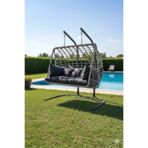 Liv Concept Çift Kişilik Rattan Bahçe Salıncağı