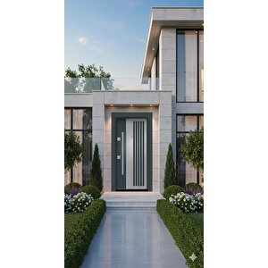 Anthra-silver Modern Villa Kapısı