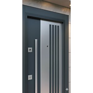 Anthra-silver Modern Villa Kapısı