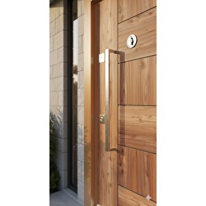 Liv Aksesuar Modern Antrasit Detaylı Ahşap Görünümlü Villa Çelik Kapı - Güvenlik Serisi