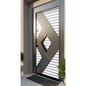 Diamond Serisi Modern Antrasit Çelik Villa Kapısı