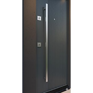 Premium Antrasit Modern Çelik Kapı