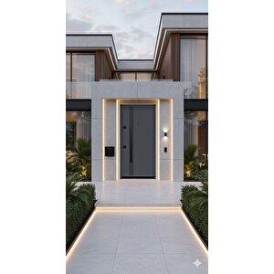 Antrasit Modern Villa Tipi Çelik Kapı