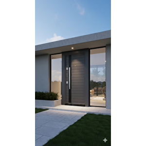 Liv Aksesuar Modern Antrasit Villa Tipi Çelik Kapı