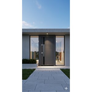 Liv Aksesuar Modern Antrasit Villa Tipi Çelik Kapı
