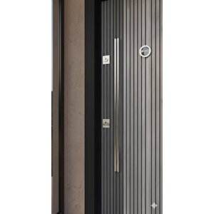Luvia Antrasit Modern Çelik Kapı - Villa Ve Bina Giriş Uyumluluğu