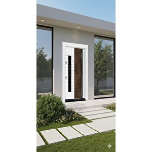 Modern Villa Serisi - Premium Çelik Kapı (beyaz & Ahşap Detaylı)