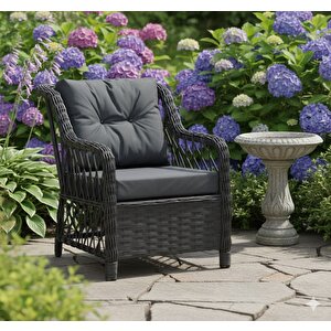 El Örmesi Hakiki Rattan Bahçe Ve Balkon Koltuğu