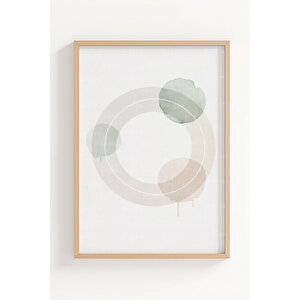 Soft Minimal Doğa Çizimleri 3’lü Ahşap Çerçeveli Tablo Seti - Modern & Sade Duvar Dekoru