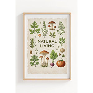 Doğal Yaşam Teması 3’lü Ahşap Çerçeveli Tablo Seti