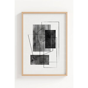 Soft Minimal Abstract Nature 3’lü Ahşap Çerçeveli Tablo Seti 30x42 cm