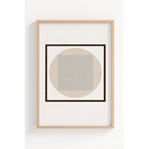 Minimal Geometrik Formlar 3’lü Ahşap Çerçeveli Tablo Seti - Modern Duvar Dekoru 50x70 cm