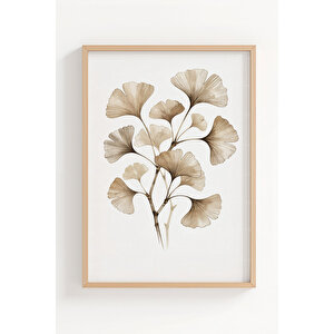 Soft Nature & Abstract Harmony 3’lü Ahşap Çerçeveli Tablo Seti – Japandi Duvar Dekoru 21x30 cm